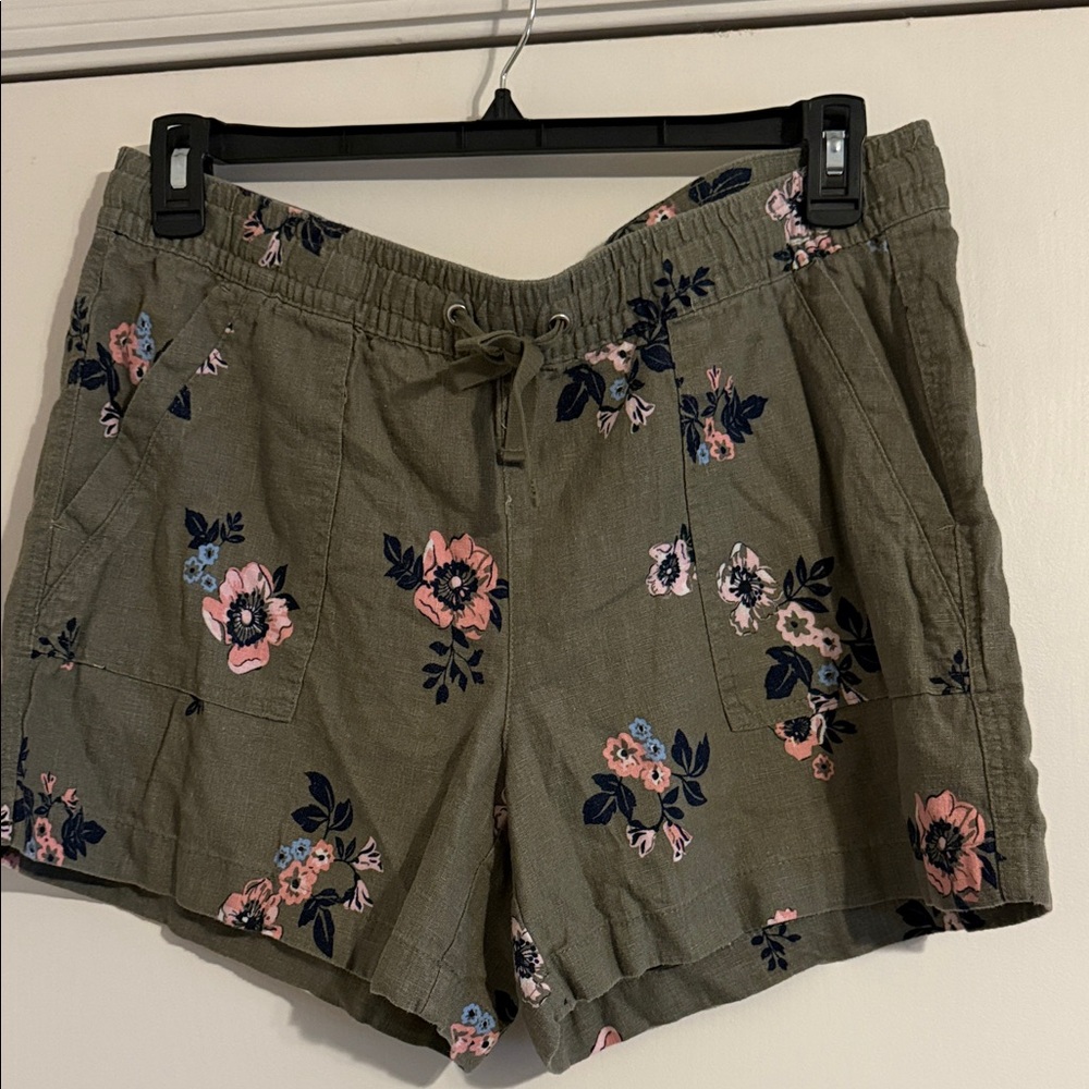 Nautica Olive Floral Women's Bermudas